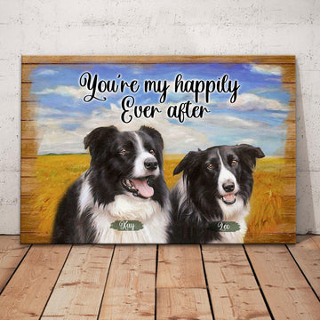 Dog Lovers Customized Photos Canvas Poster Wall Art This Is Us A Little Bit Of Crazy A Little Bit Of Loud