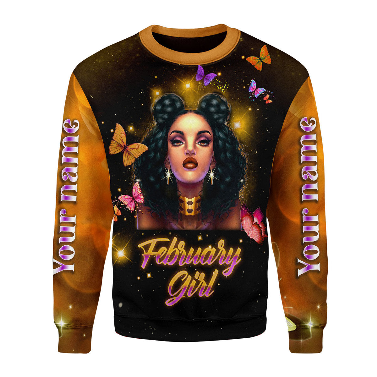 CustomsPig Personalized Tops I Am A February Girl All Over Printed