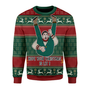 Customspig Christmas Sweater Hope Your Christmas Is Lit 3D Apparel