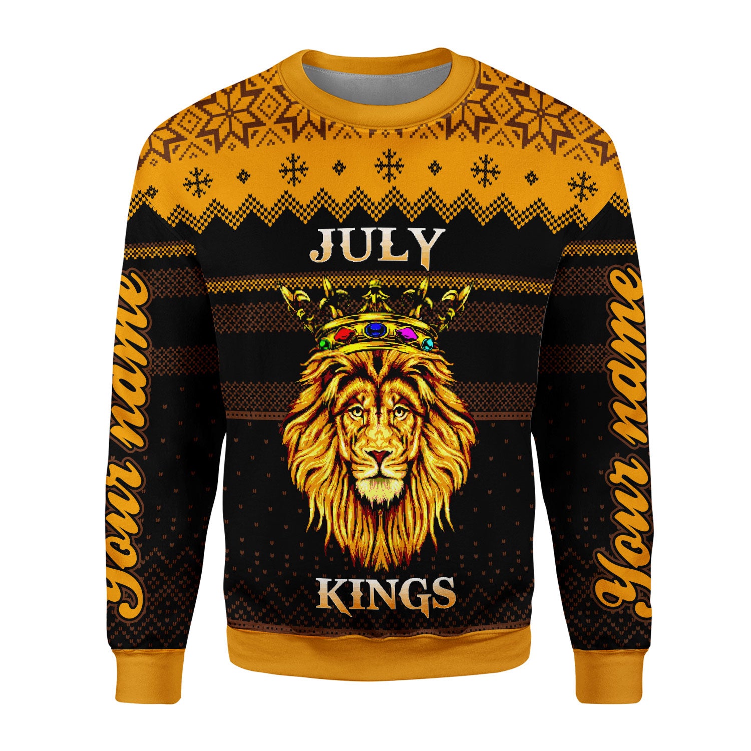 CustomsPig Personalized Ugly Sweater July Guy All Over Printed