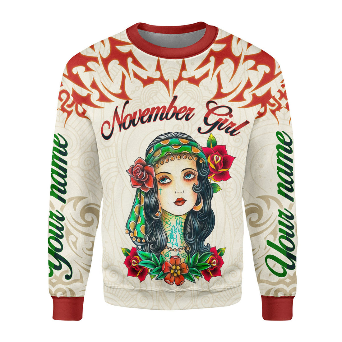 CustomsPig Personalized Ugly Sweater November Girl I Do What I Want All Over Printed