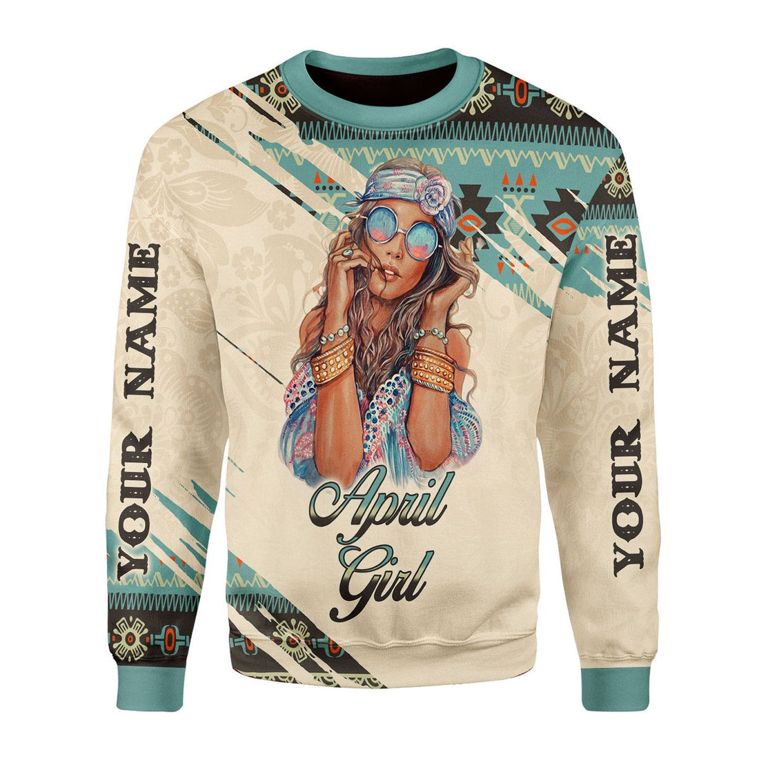 Personalized Tracksuit April Girl All Over Printed