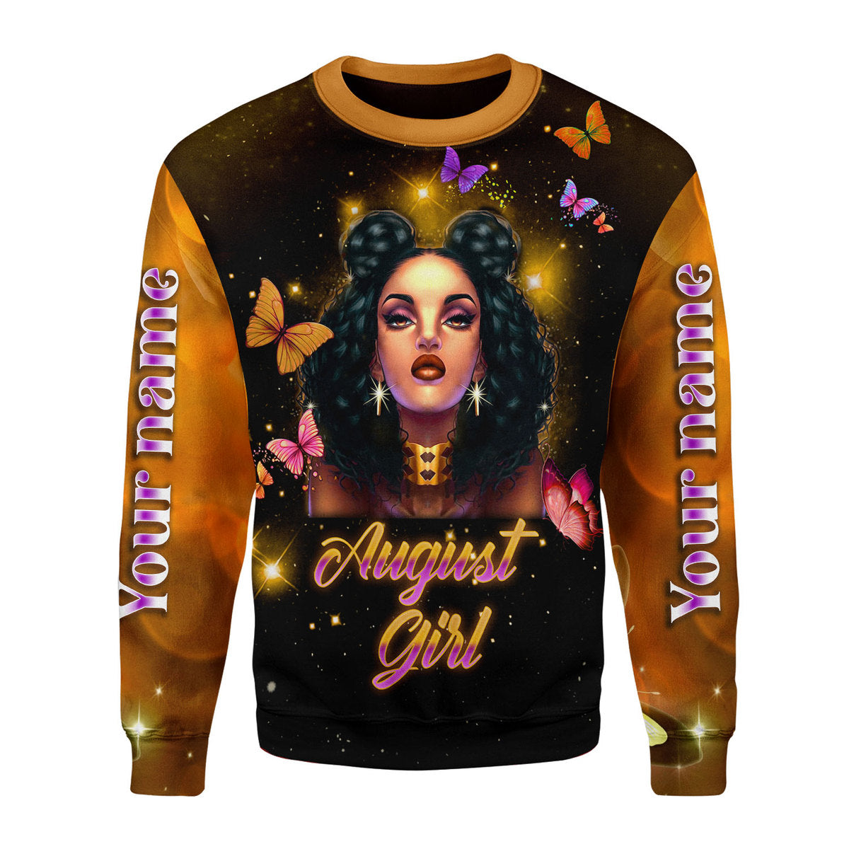 CustomsPig Personalized Ugly Sweater I Am An August Girl All Over Printed