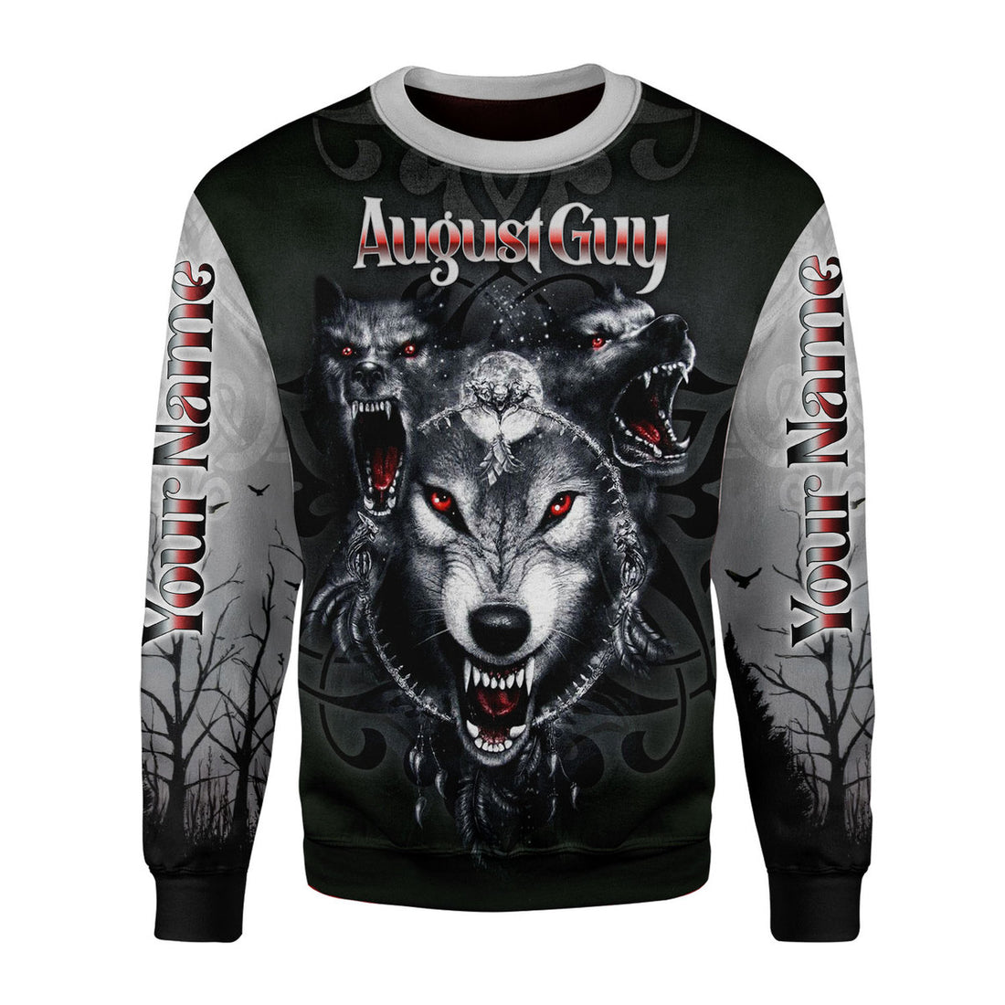 CustomsPig Personalized Ugly Sweater August Guy All Over Printed
