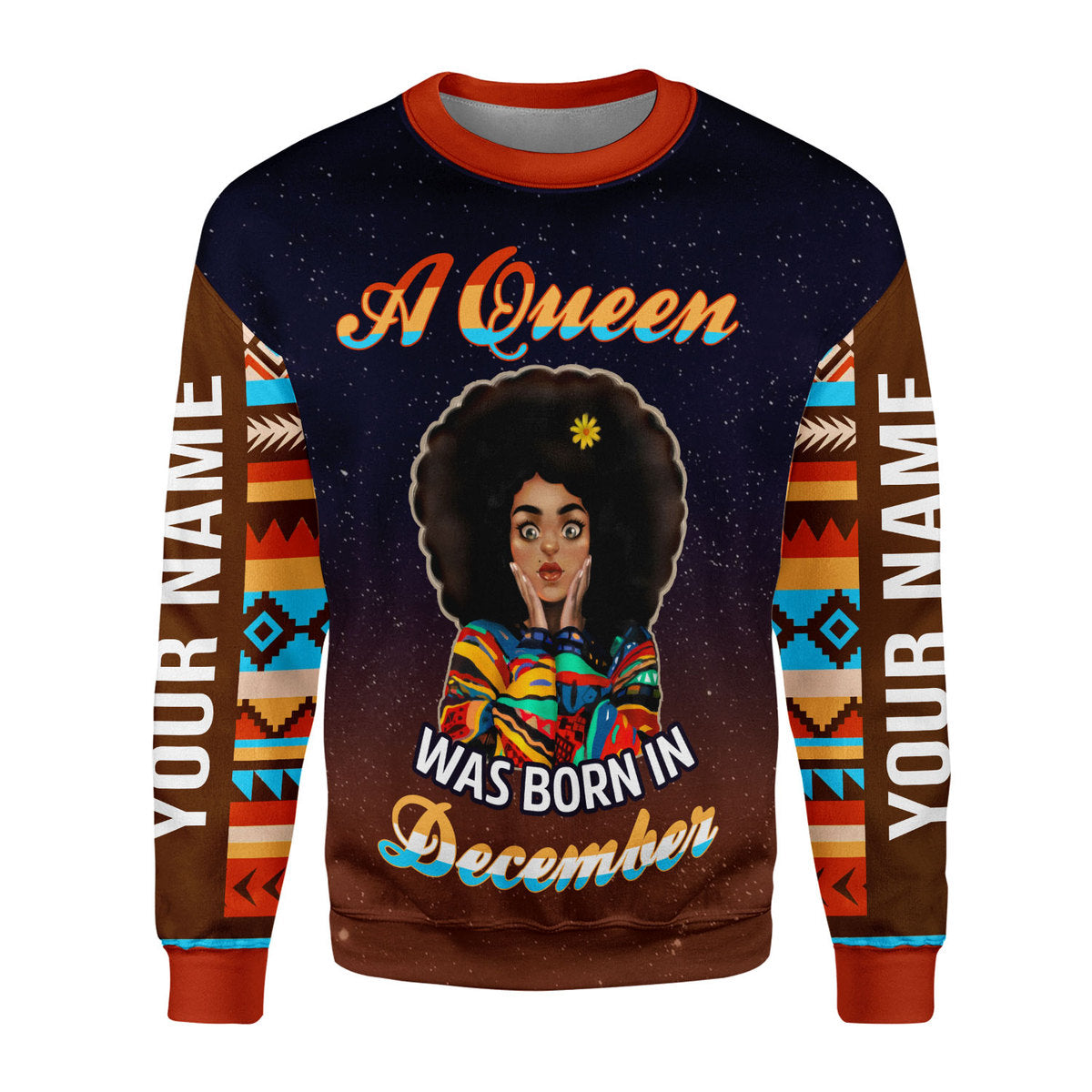 CustomsPig Personalized Ugly Sweater December Girl All Over Printed