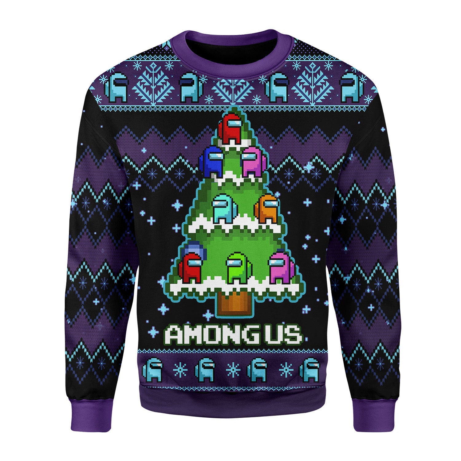 Customspig Christmas Sweater Among Us Christmas Tree 3D Apparel