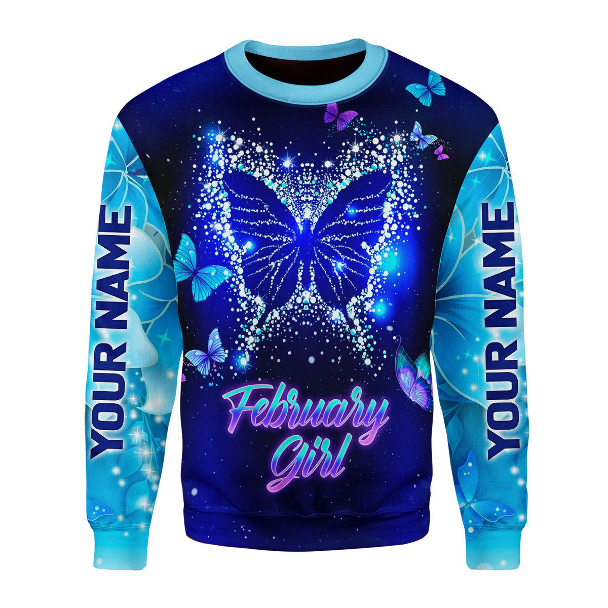 CustomsPig Personalized Tops February Girl All Over Printed
