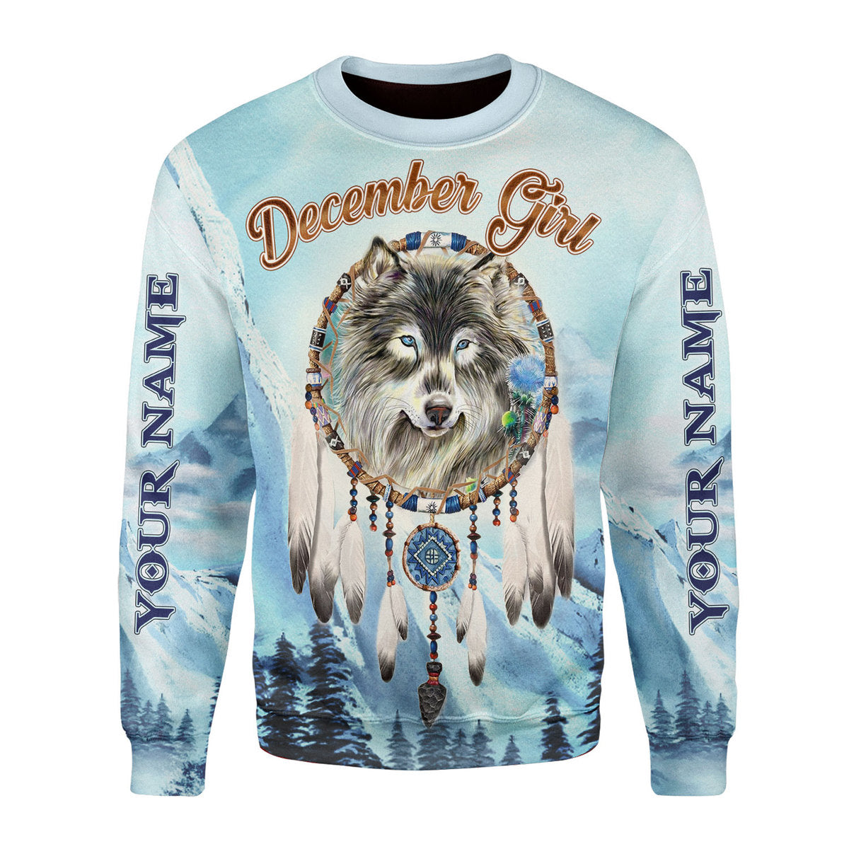 CustomsPig Personalized Ugly Sweater I Am A December Girl All Over Printed