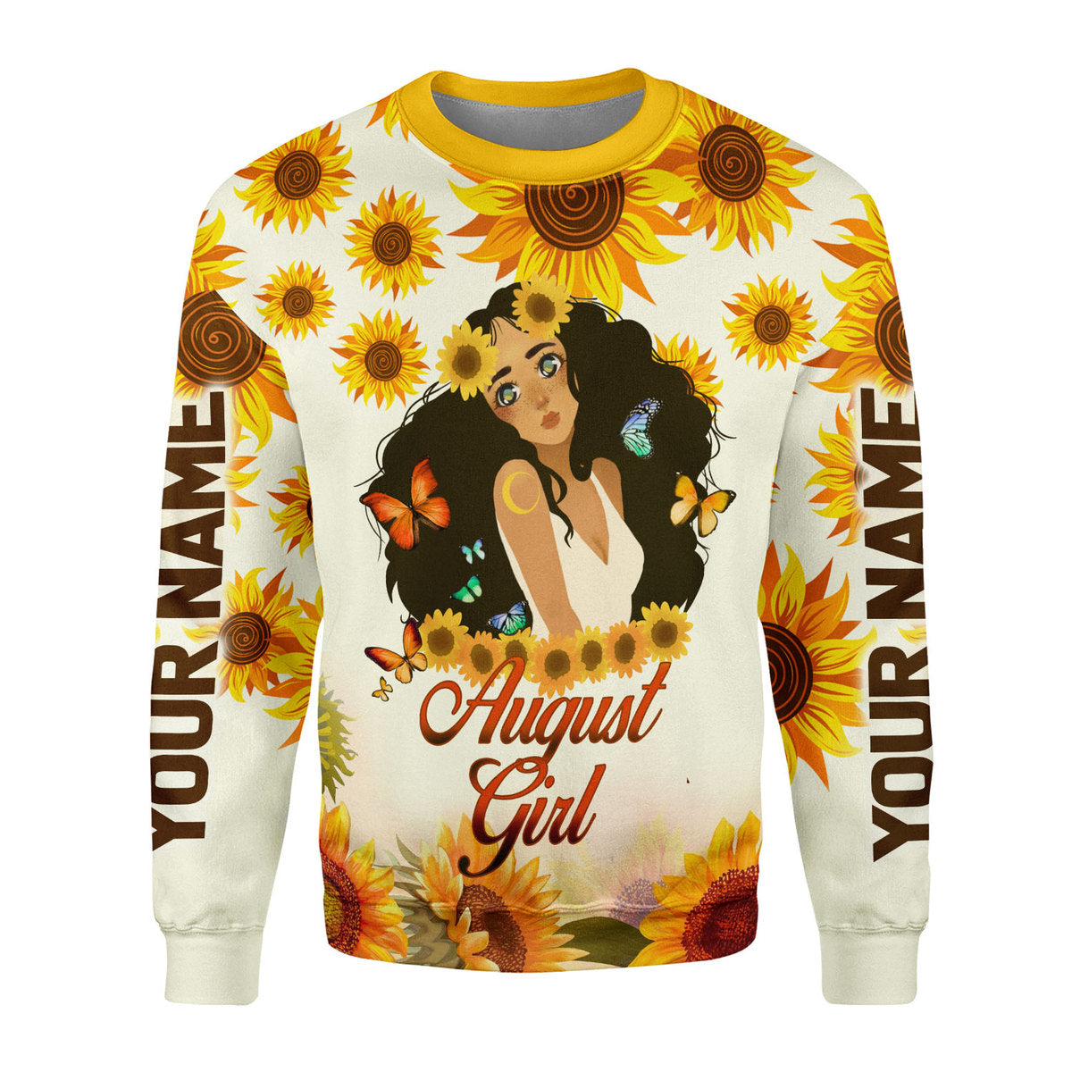 CustomsPig Personalized Tops August Girl All Over Printed