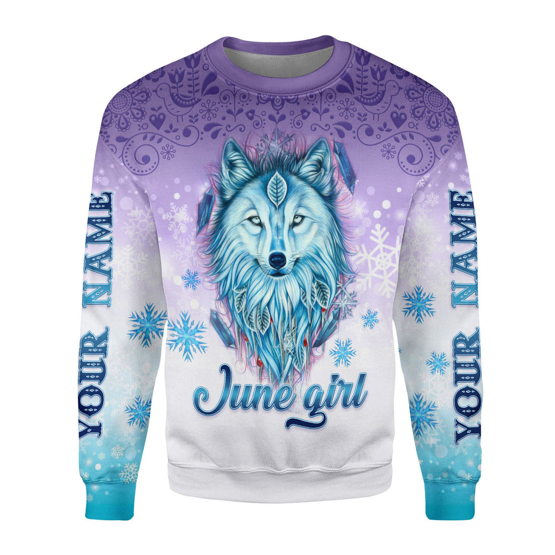 CustomsPig Personalized Ugly Sweater I'm A June Queen All Over Printed