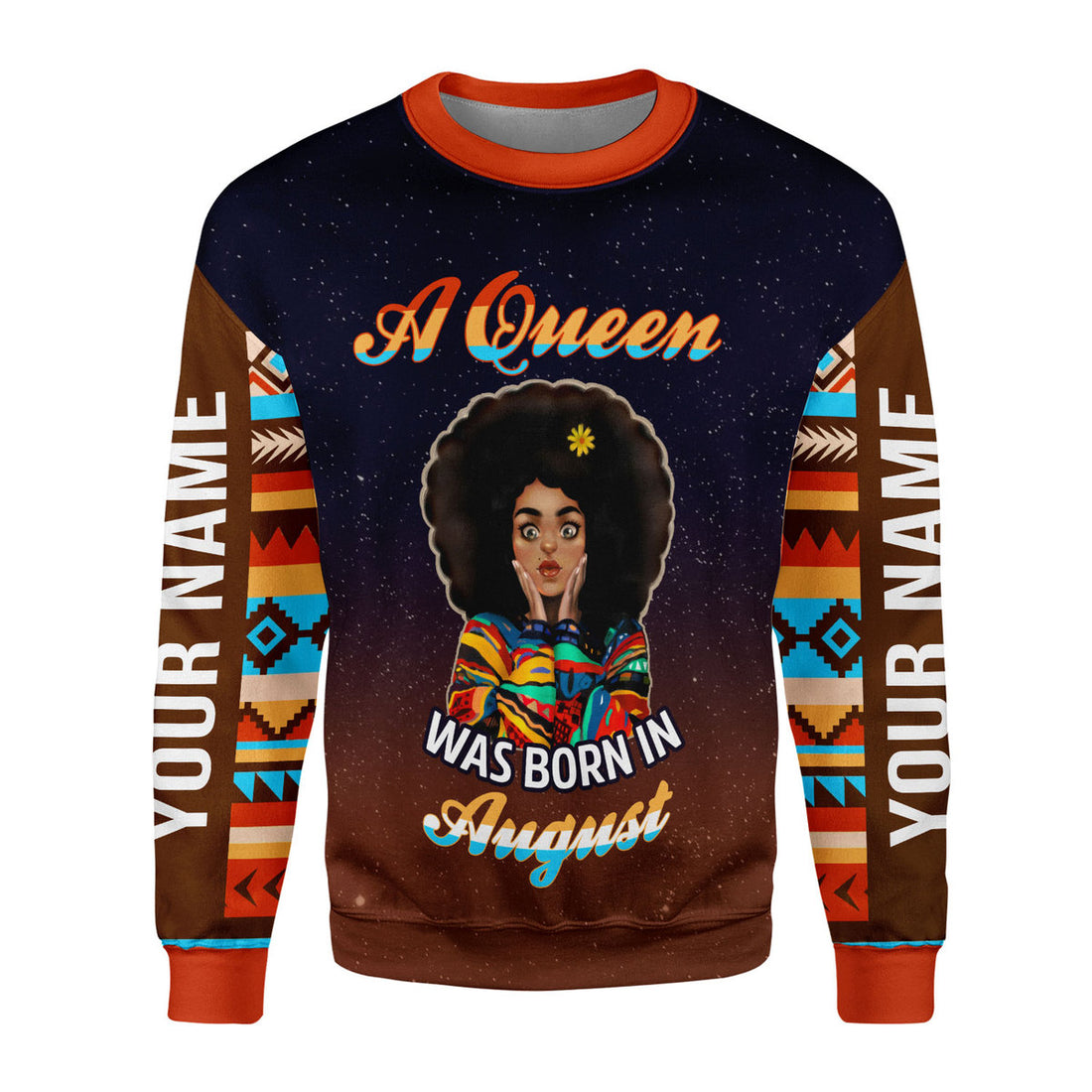 CustomsPig Personalized Ugly Sweater August Girl All Over Printed