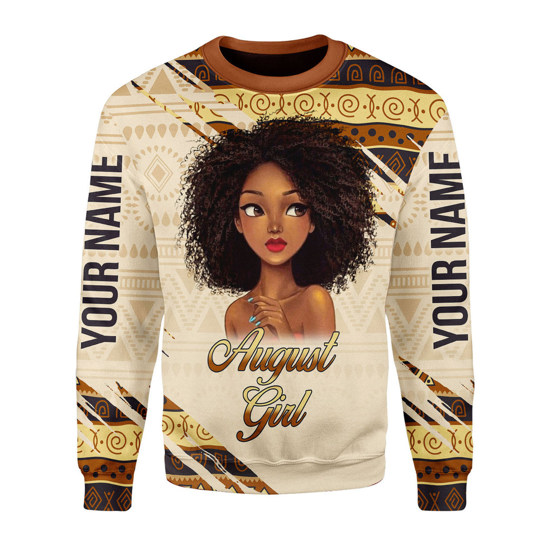 CustomsPig Personalized Ugly Sweater August Girl All Over Printed