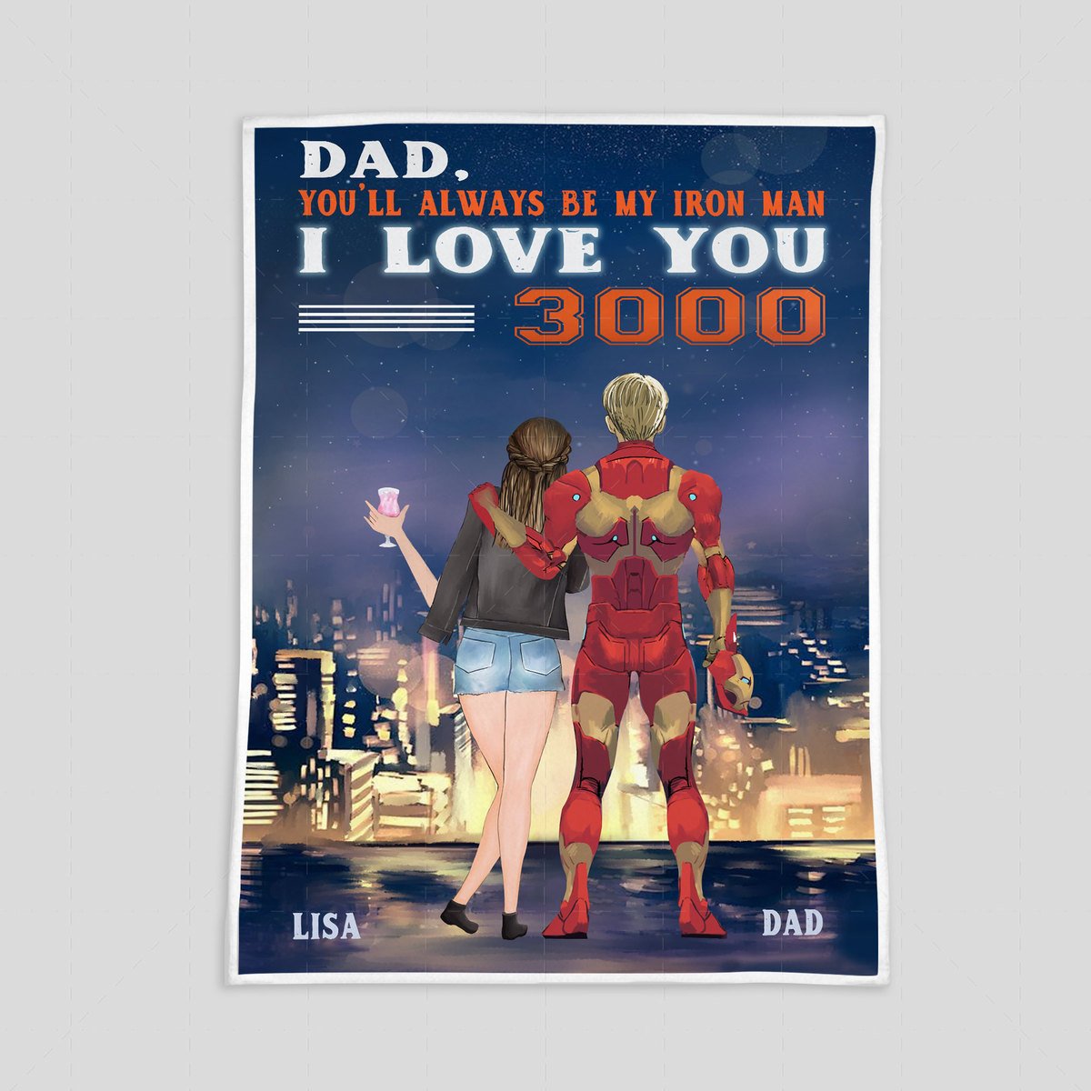 Personalized Blanket You'll Always Be My Iron Man