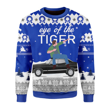 Customspig Christmas Sweater Eye Of The Tiger 3D Apparel