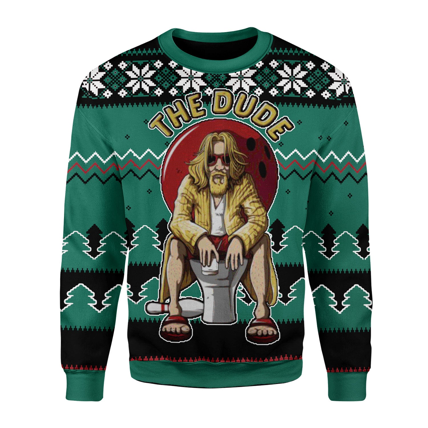 Customspig Christmas Sweater The Dude 3D Apparel