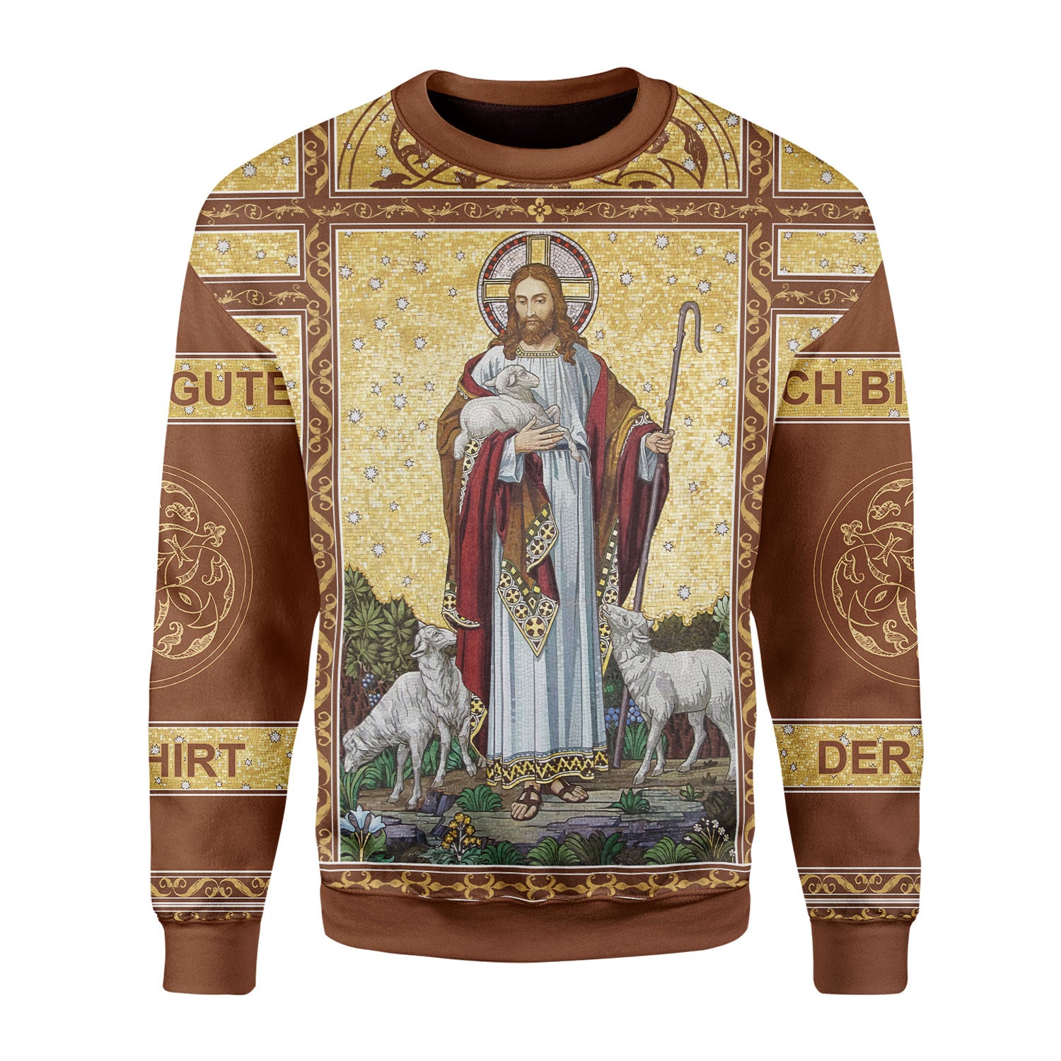 Customspig Tops Pullover Sweatshirt Jesus Christ The Good Shepherd 3D Apparel