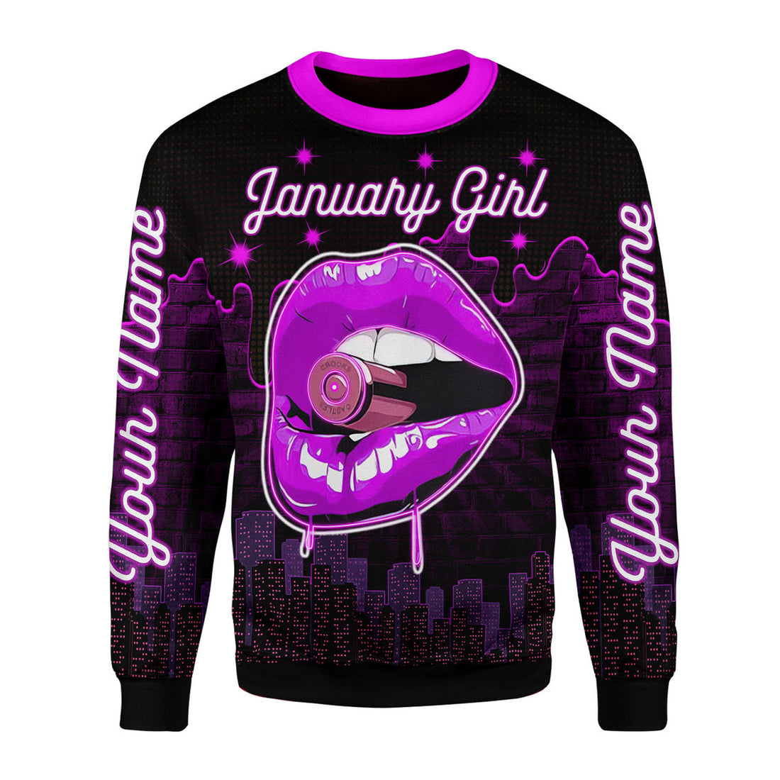 CustomsPig Personalized Ugly Sweater I'm A January Girl All Over Printed
