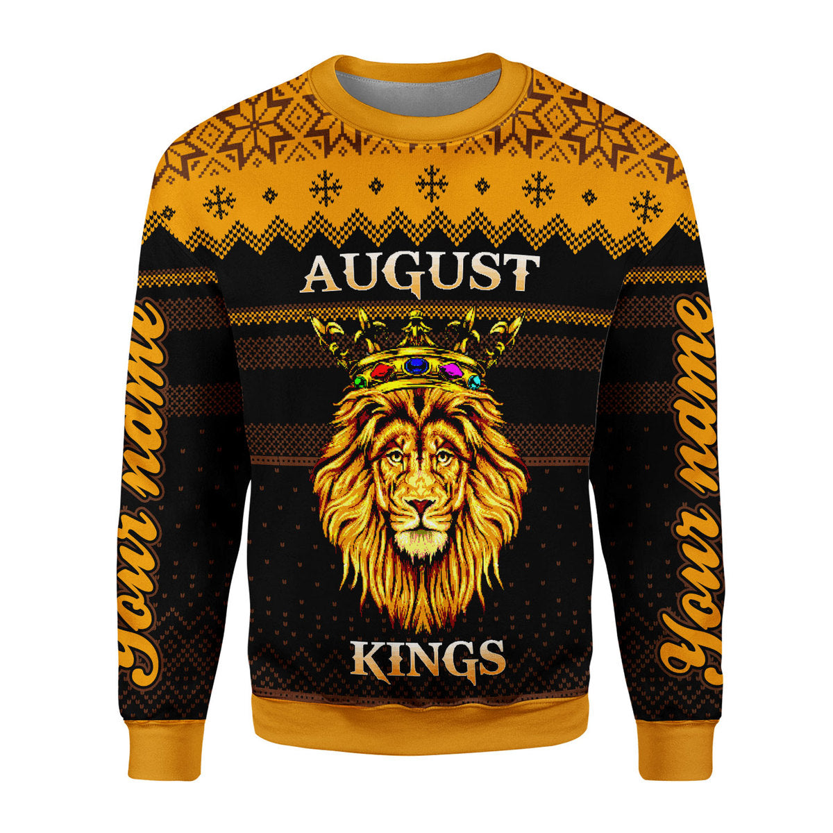 CustomsPig Personalized Ugly Sweater August Guy All Over Printed