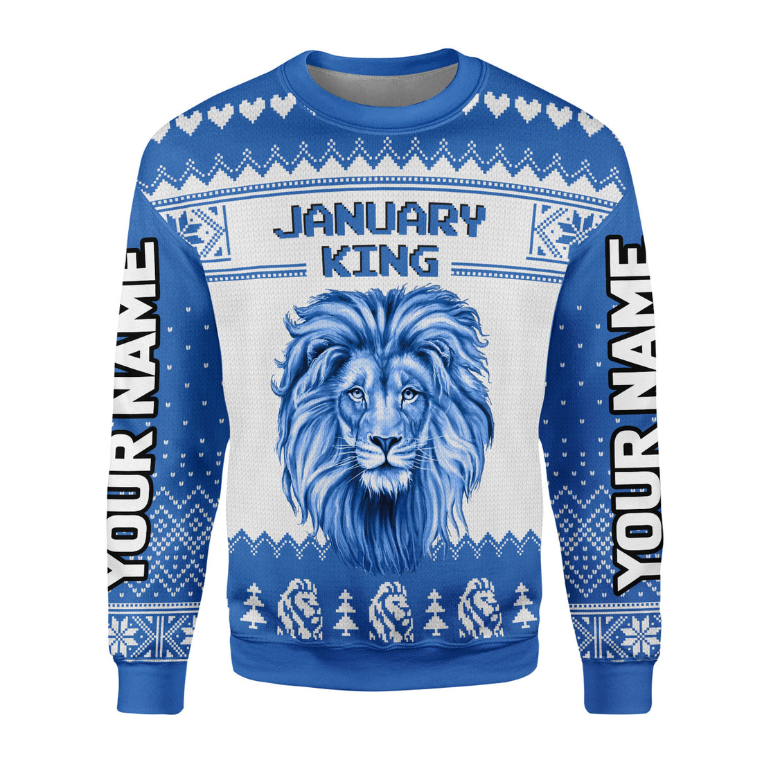 CustomsPig Personalized Ugly Sweater January Guy All Over Printed