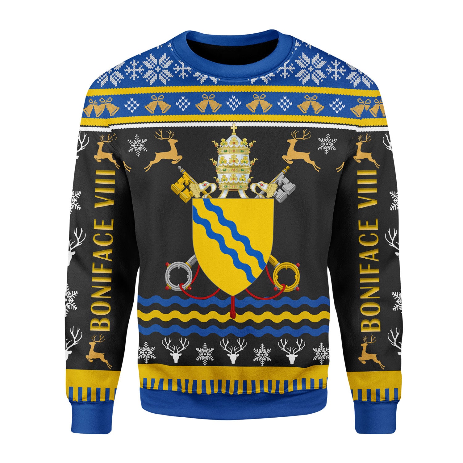 Customspig Christmas Sweater Pope Boniface VIII Coat of Arms 3D Apparel