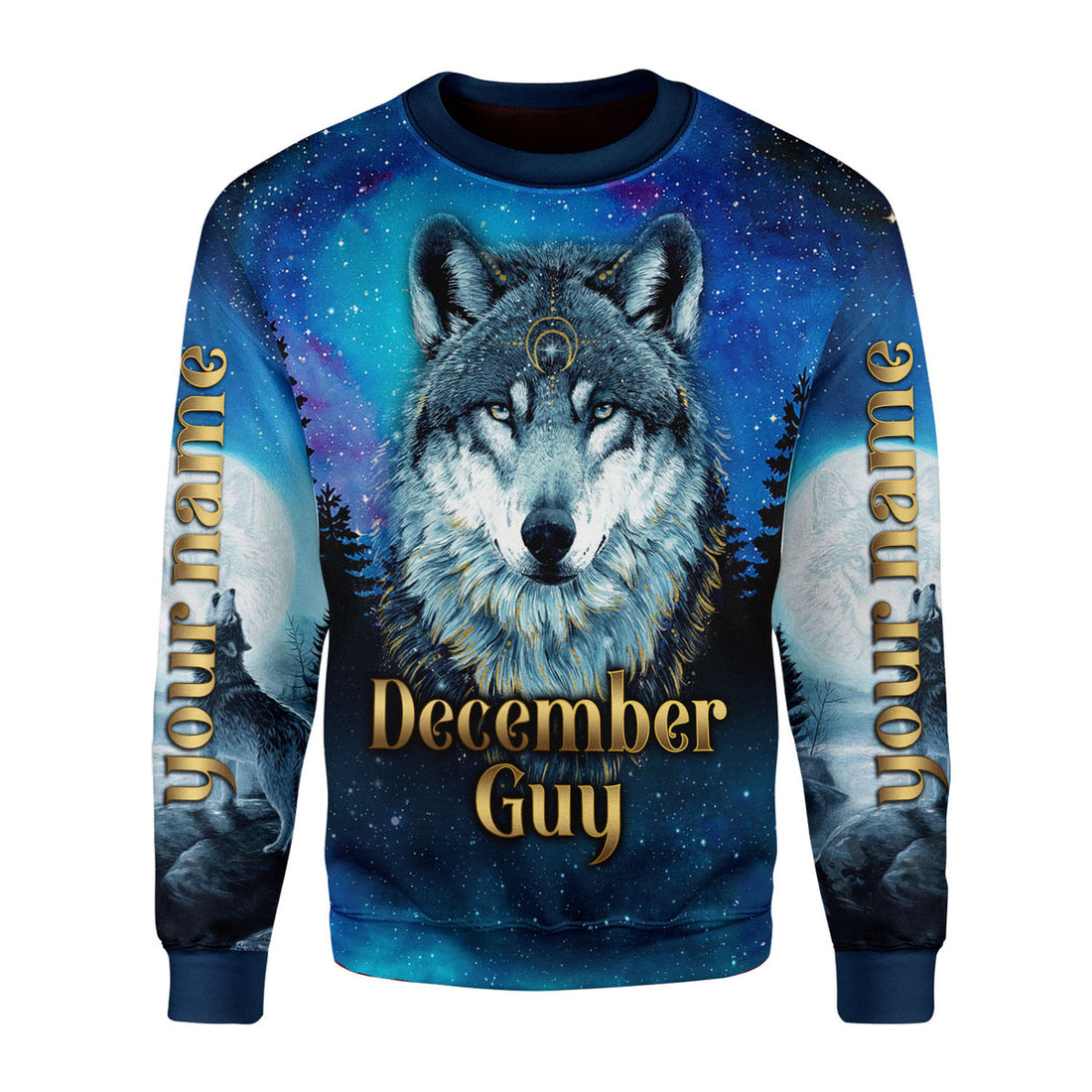CustomsPig Personalized Ugly Sweater I Was Born In December All Over Printed