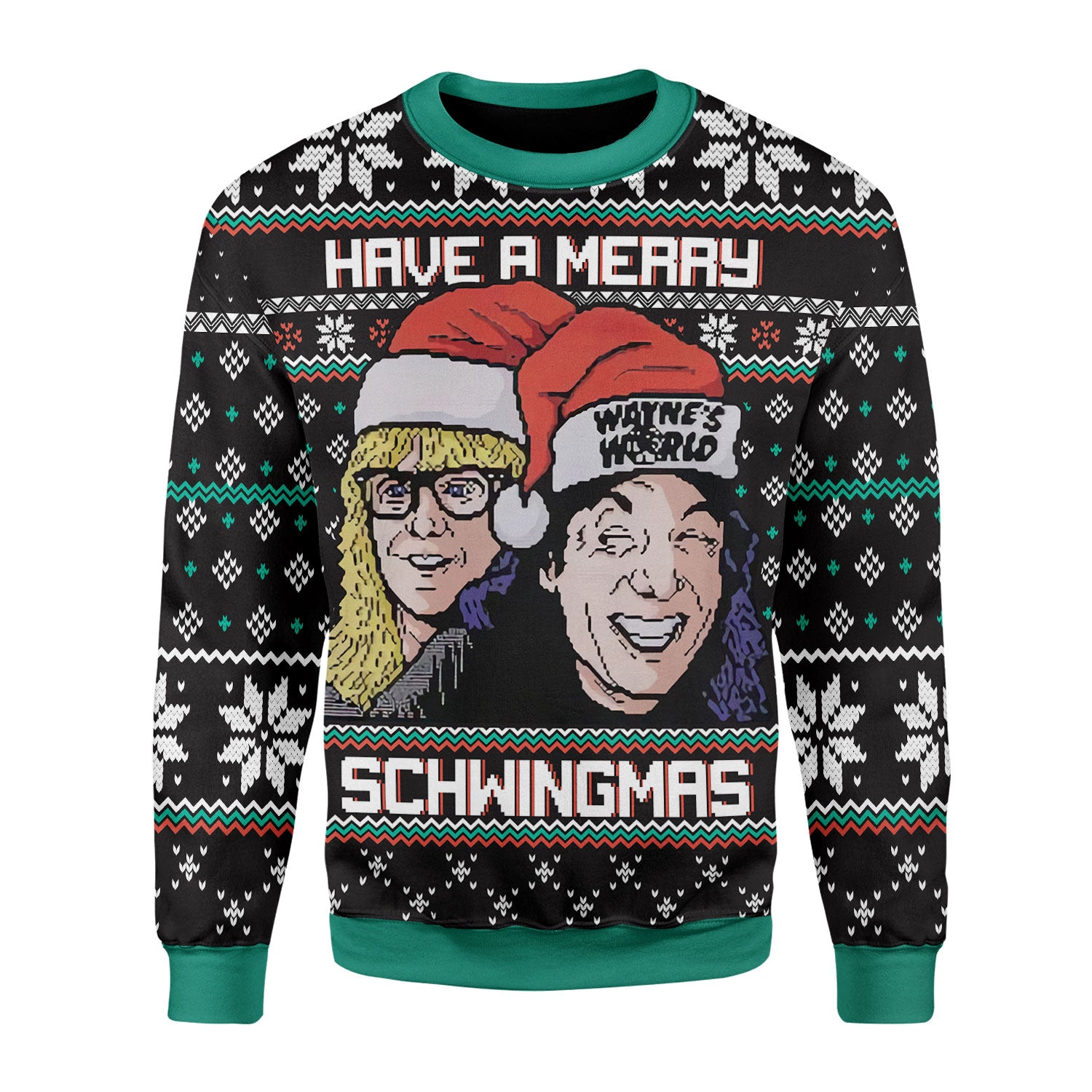 Customspig Christmas Sweater Have A Merry Schwingmas 3D Apparel