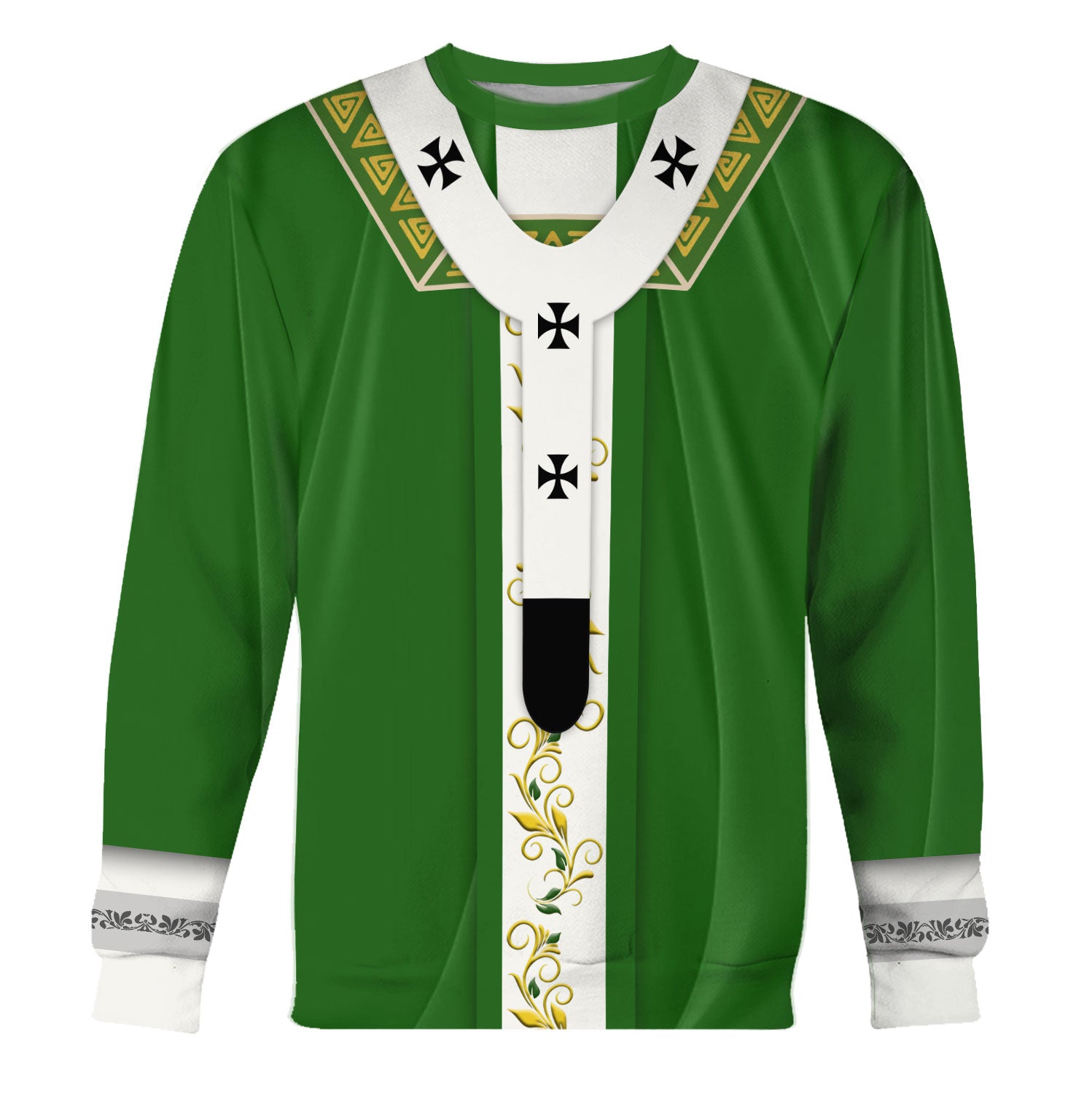 Tracksuit Tops Pullover Sweatshirt Pope Francis in Green Liturgical Vestment 3D Apparel