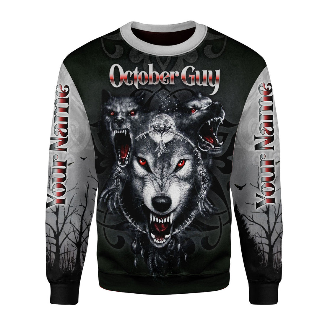 CustomsPig Personalized Ugly Sweater October Guy All Over Printed