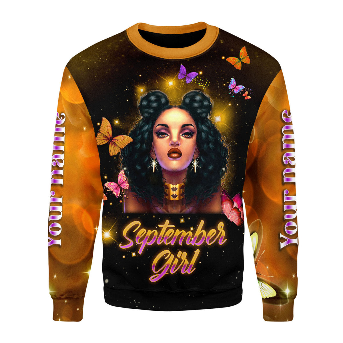 CustomsPig Personalized Ugly Sweater I Am A September Girl All Over Printed