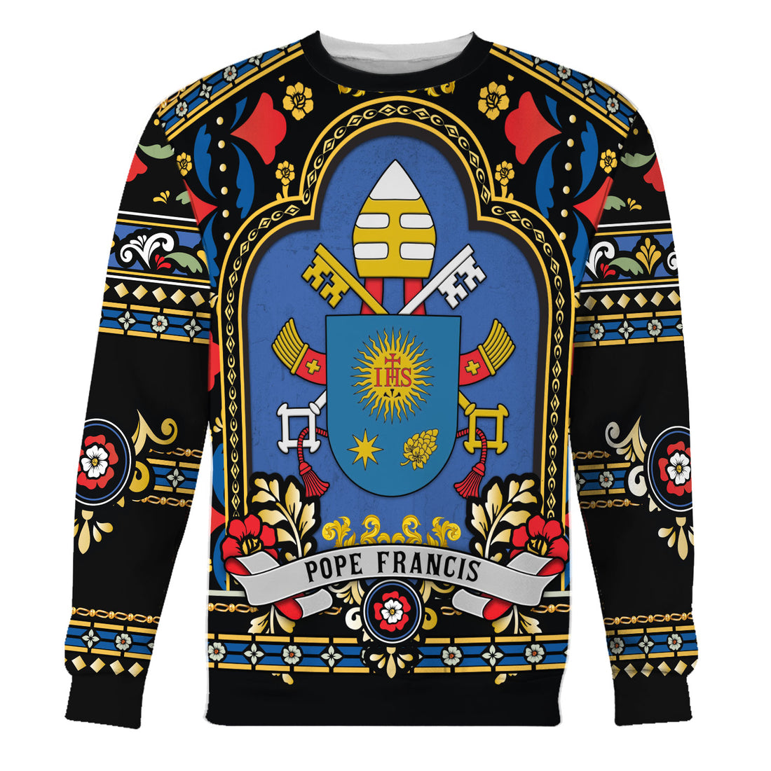 Customspig Tops Pullover Sweatshirt Pope Francis Coat Of Arms 3D Apparel