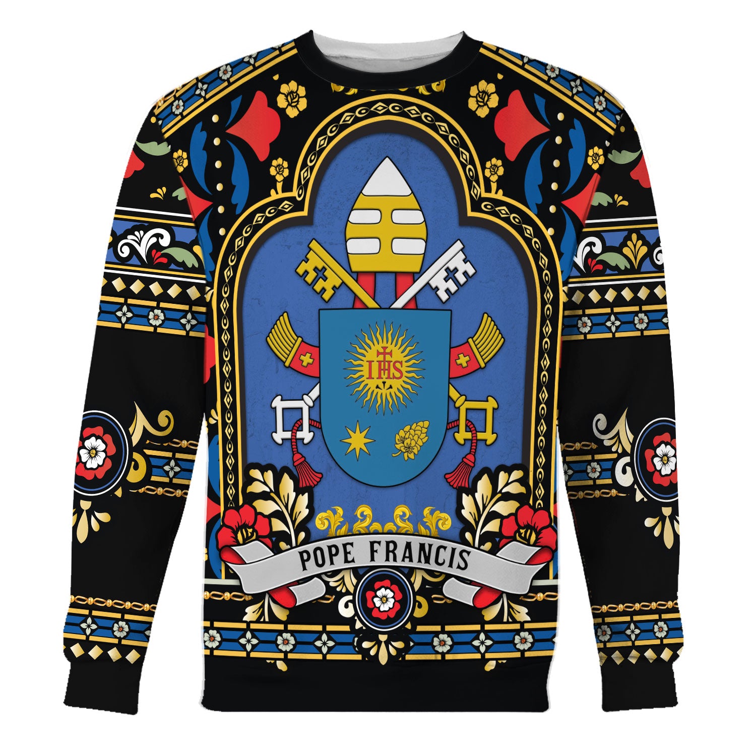 Customspig Tops Pullover Sweatshirt Pope Francis Coat Of Arms 3D Apparel