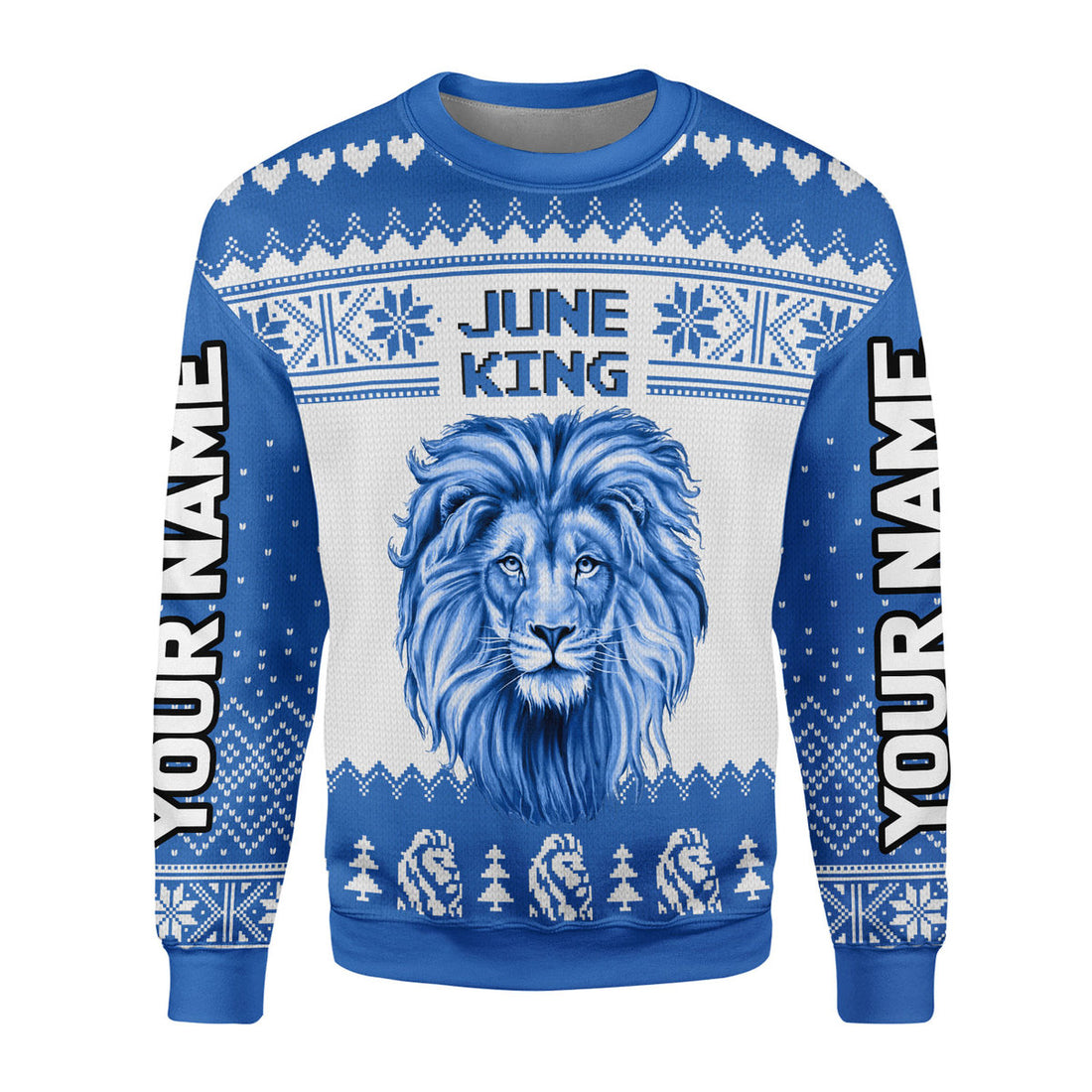 CustomsPig Personalized Ugly Sweater June Guy All Over Printed