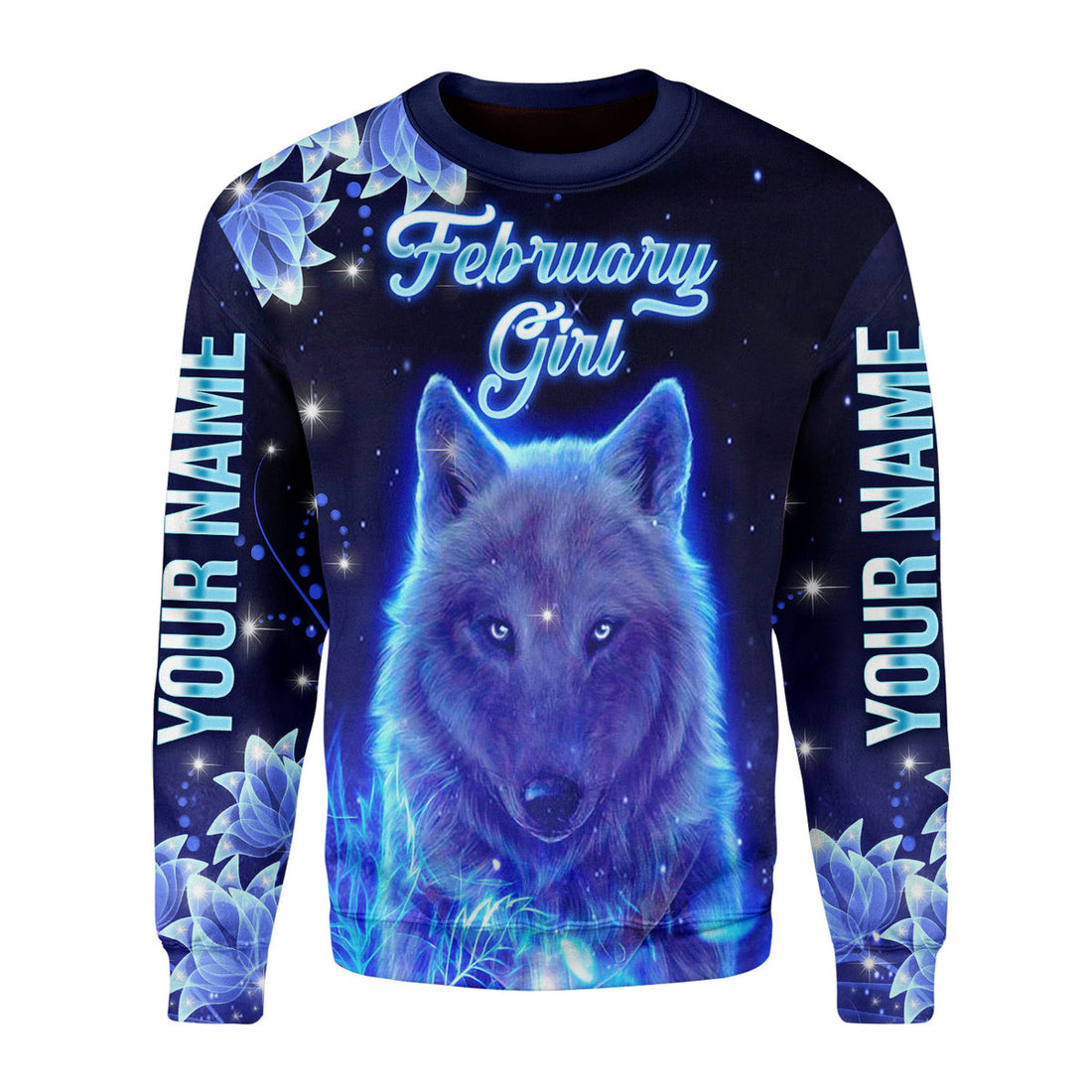 CustomsPig Personalized Ugly Sweater February Girl All Over Printed