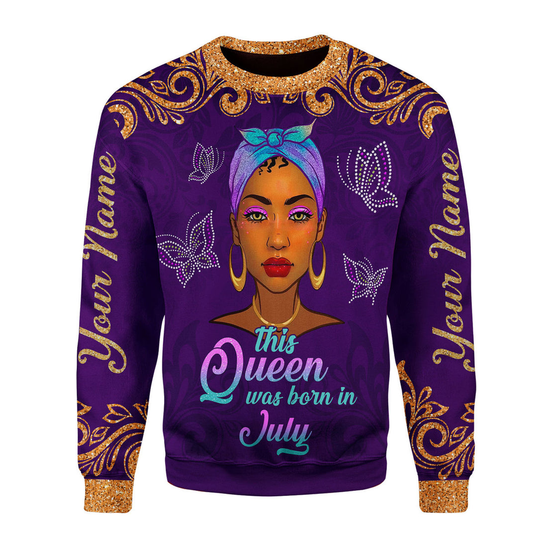 Personalized Tracksuit July Girl All Over Printed