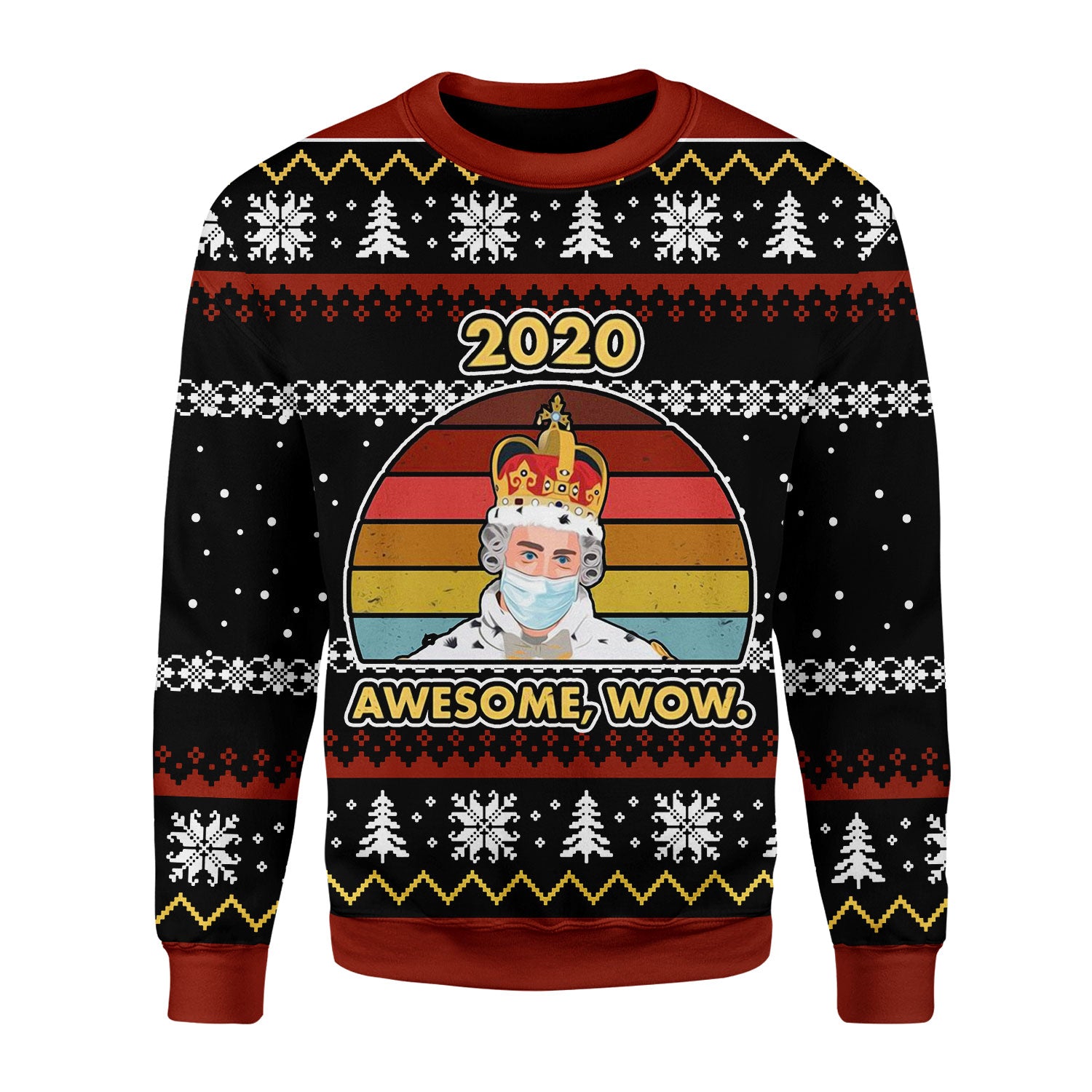 Customspig Christmas Sweater 2020 Awesome Wow 3D Apparel