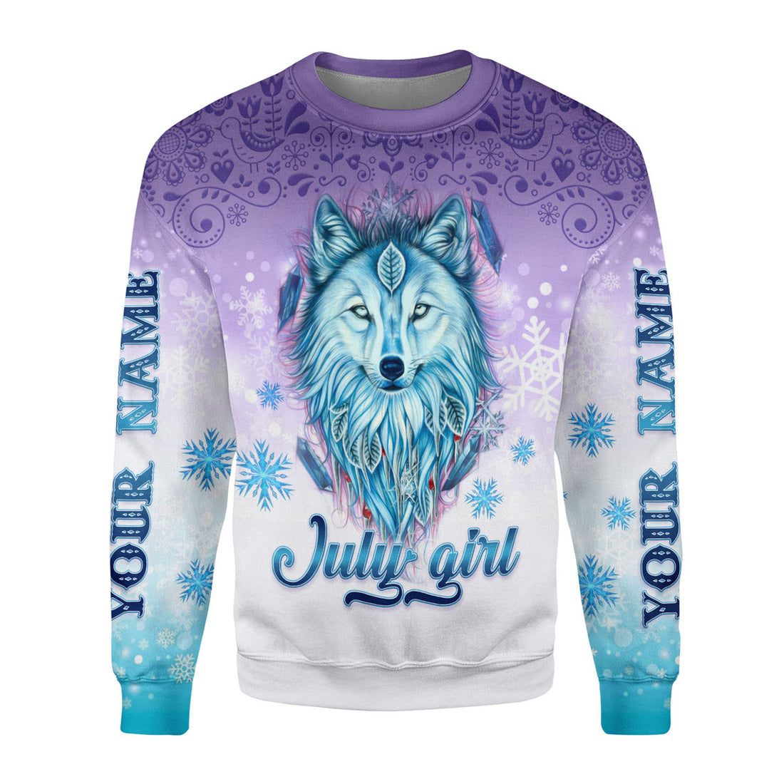 CustomsPig Personalized Ugly Sweater I'm A July Queen All Over Printed