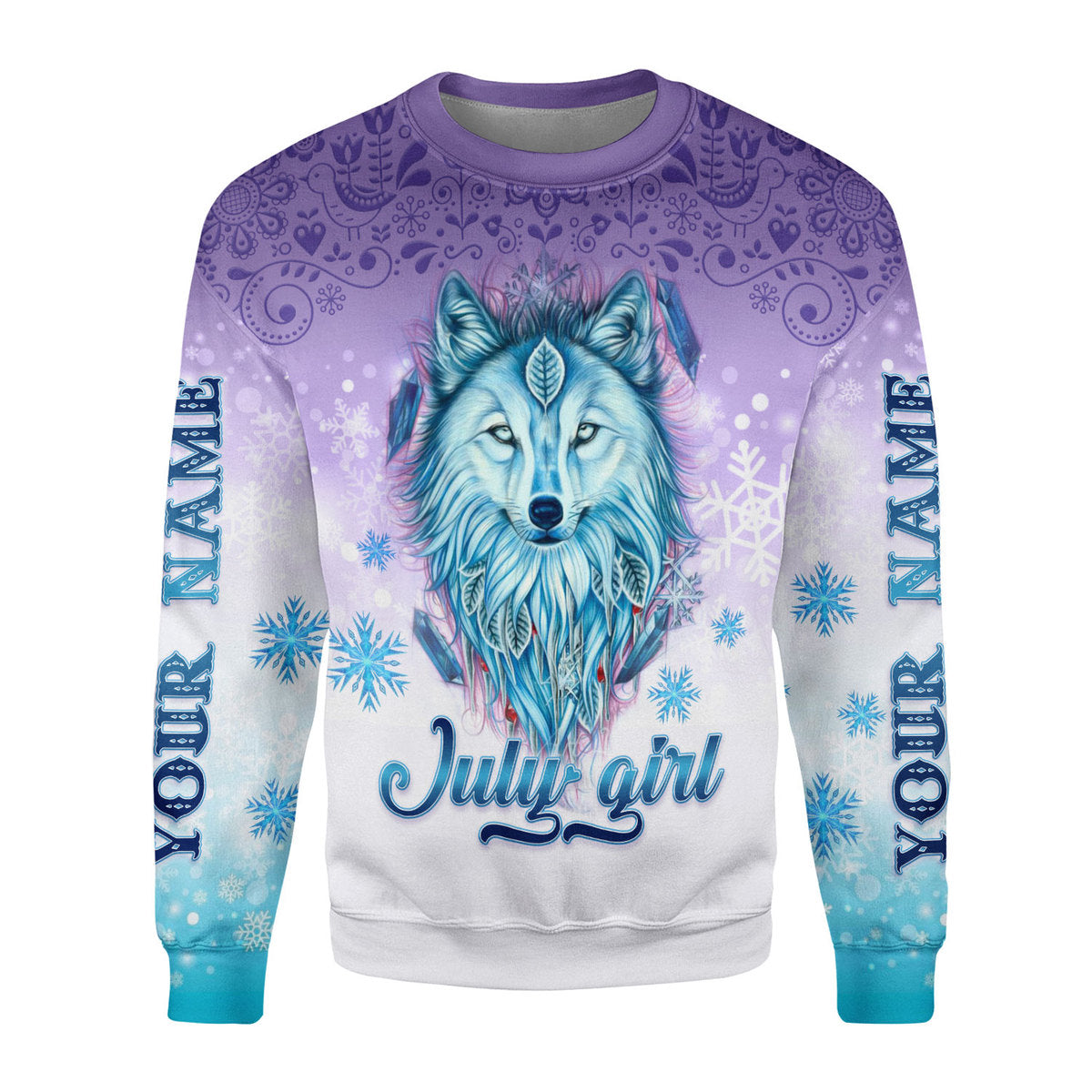 CustomsPig Personalized Ugly Sweater I'm A July Queen All Over Printed