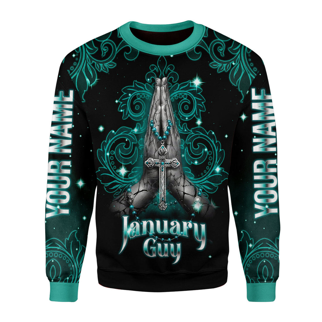 CustomsPig Personalized Ugly Sweater January Guy All Over Printed