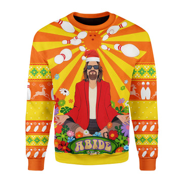 Customspig Christmas Sweater Big Lebowski Hippie 3D Apparel