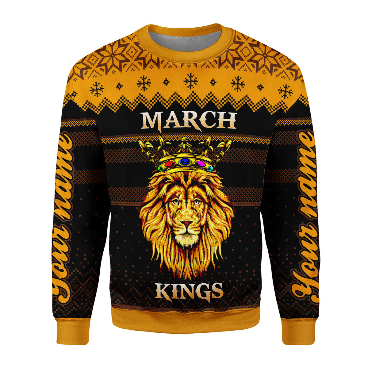 CustomsPig Personalized Ugly Sweater March Guy All Over Printed
