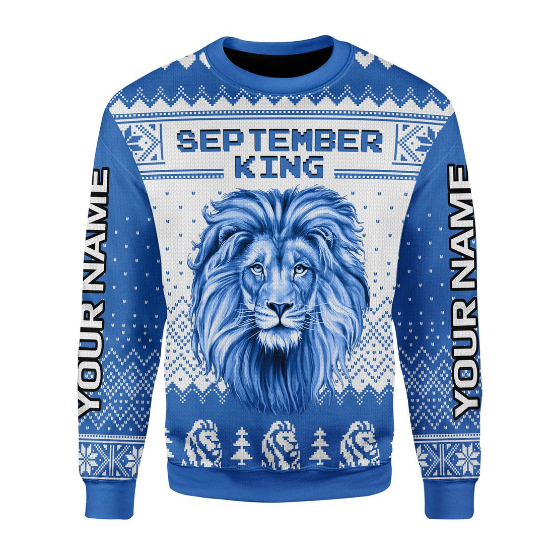 CustomsPig Personalized Ugly Sweater September Guy All Over Printed