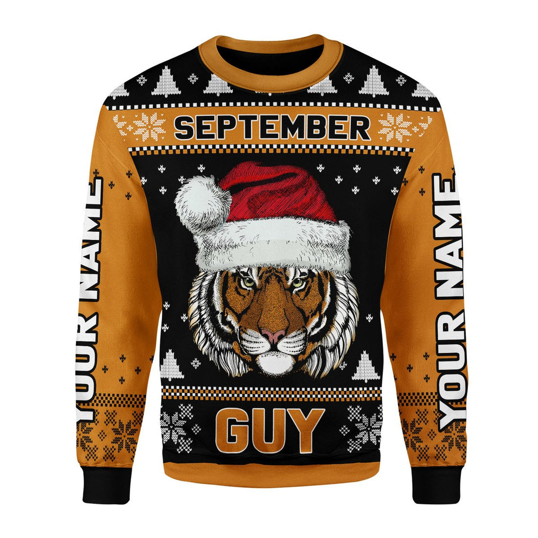CustomsPig Personalized Ugly Sweater September Guy All Over Printed