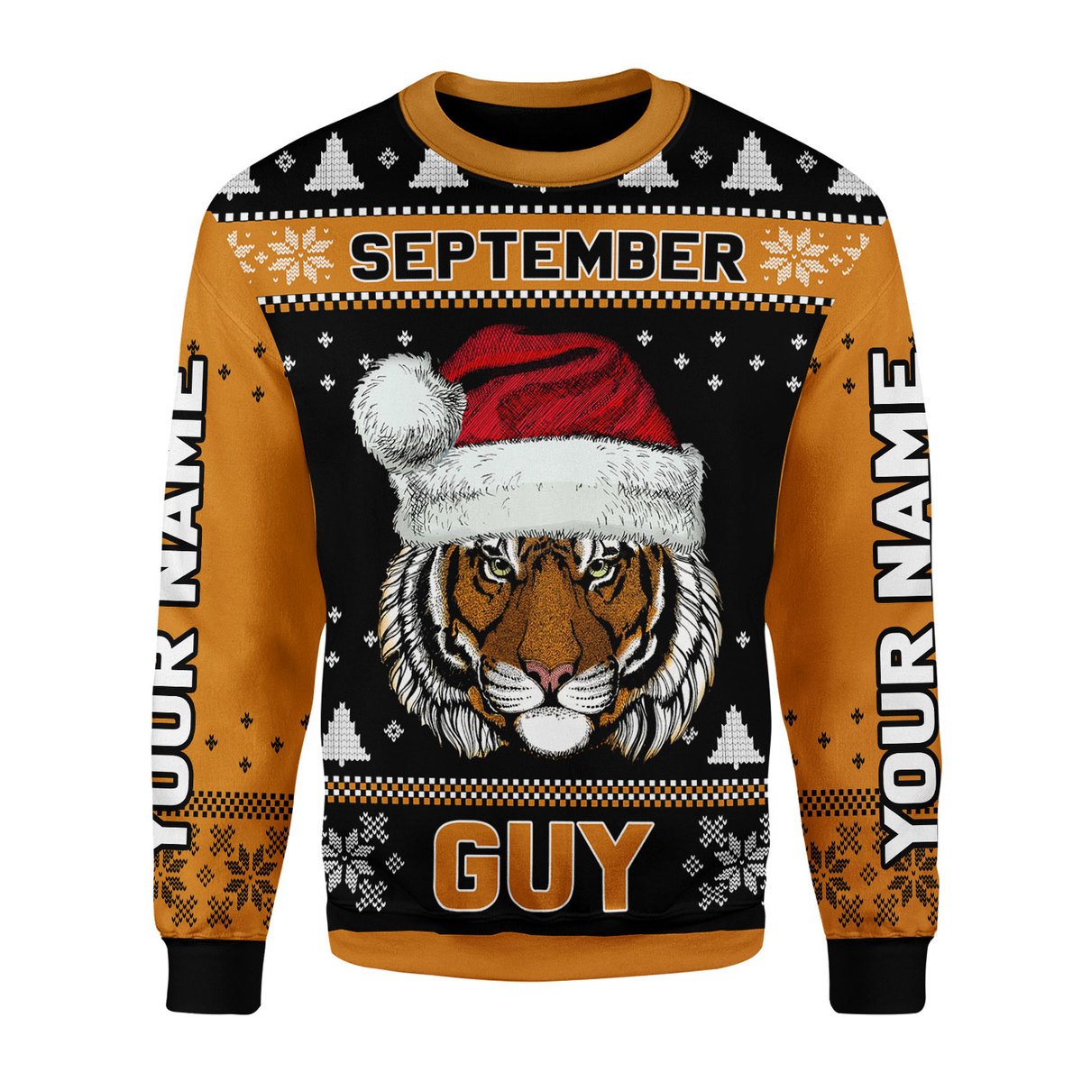CustomsPig Personalized Ugly Sweater September Guy All Over Printed