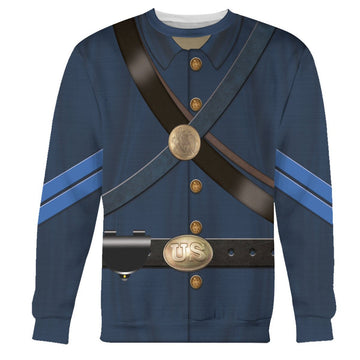 Civil War Uniforms of Blue Union Infantryman Fleece Long Sleeves