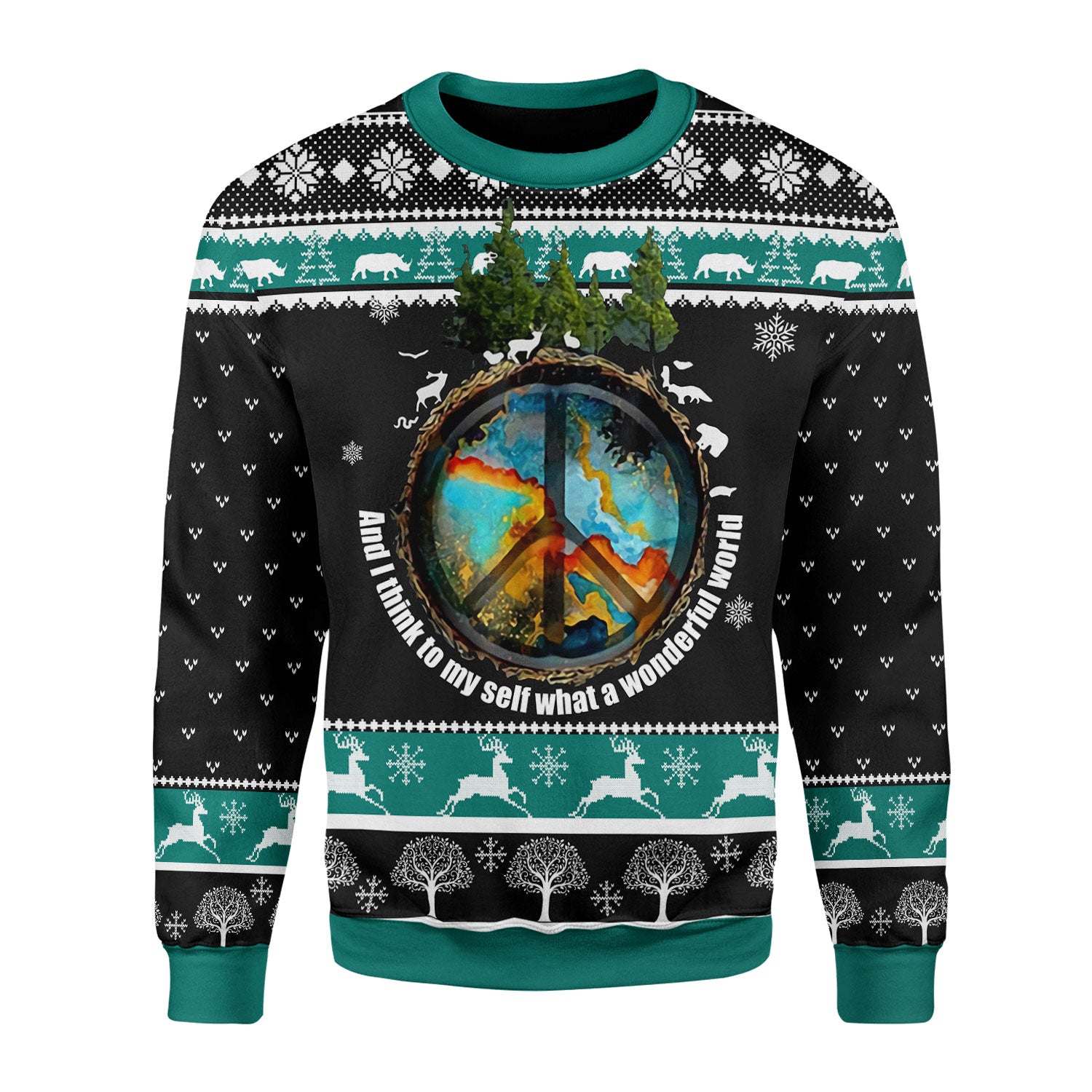 Customspig Christmas Sweater Hippie Camp 3D Apparel