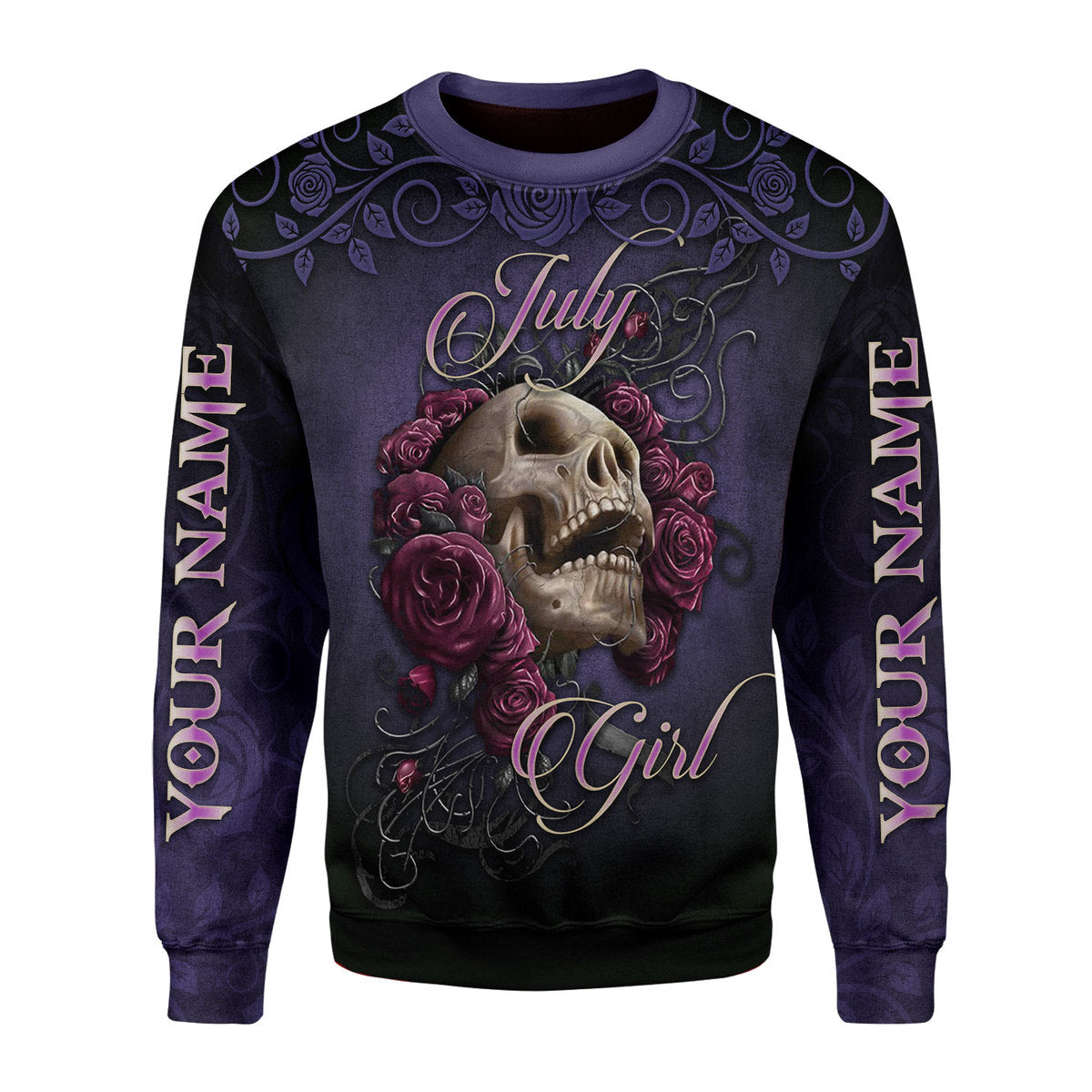 CustomsPig Personalized Ugly Sweater I'm A July Girl All Over Printed