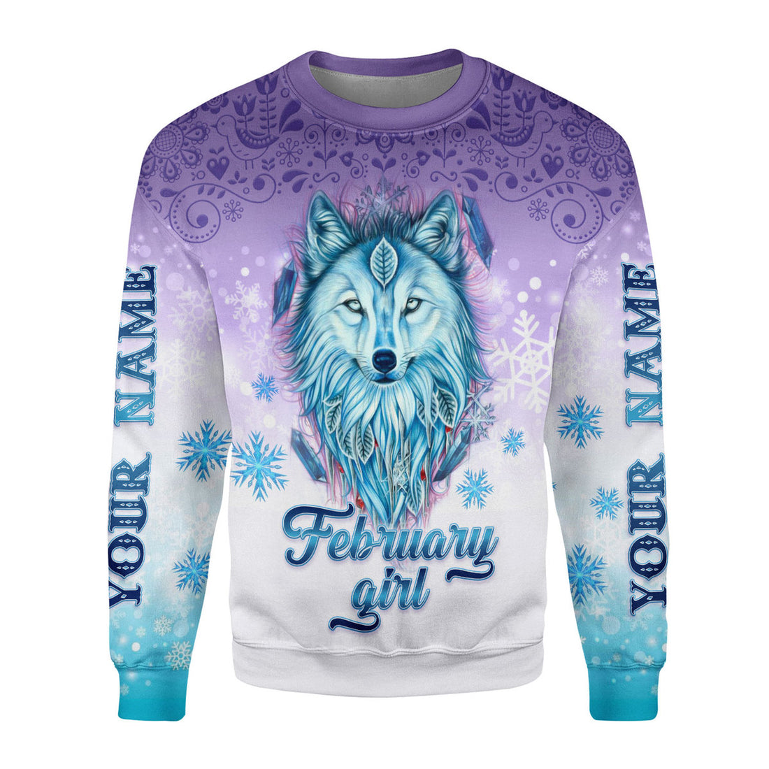 CustomsPig Personalized Ugly Sweater I'm A February Queen All Over Printed