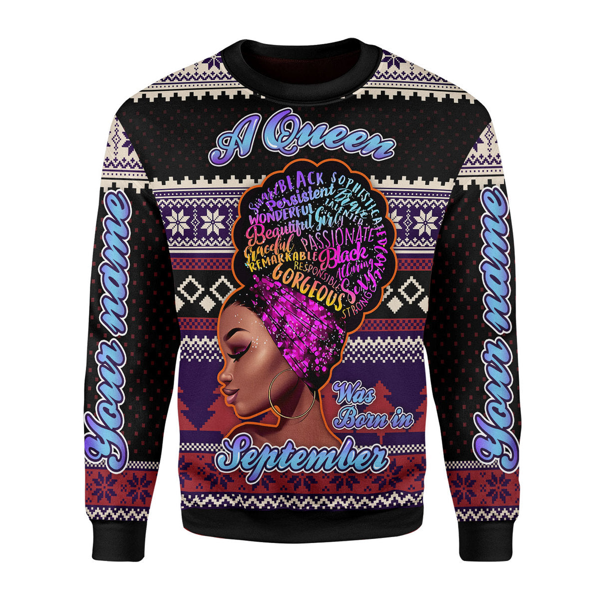 CustomsPig Personalized Tops A Queen Was Born In September All Over Printed