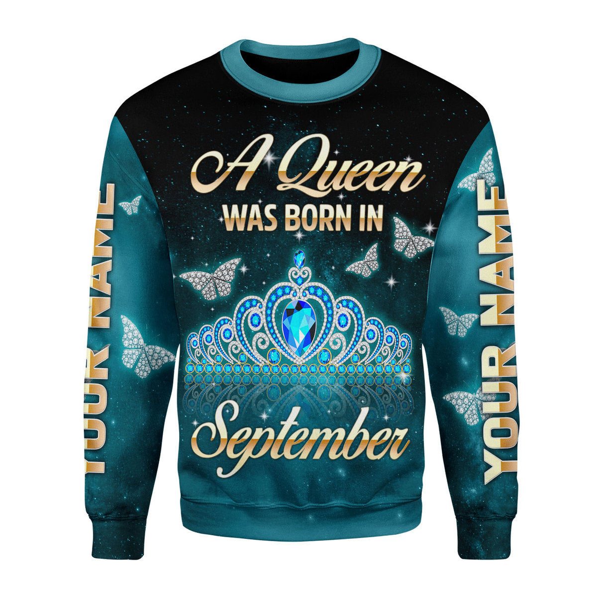 Customspig Personalized Sweatshirt September Girl All Over Printed
