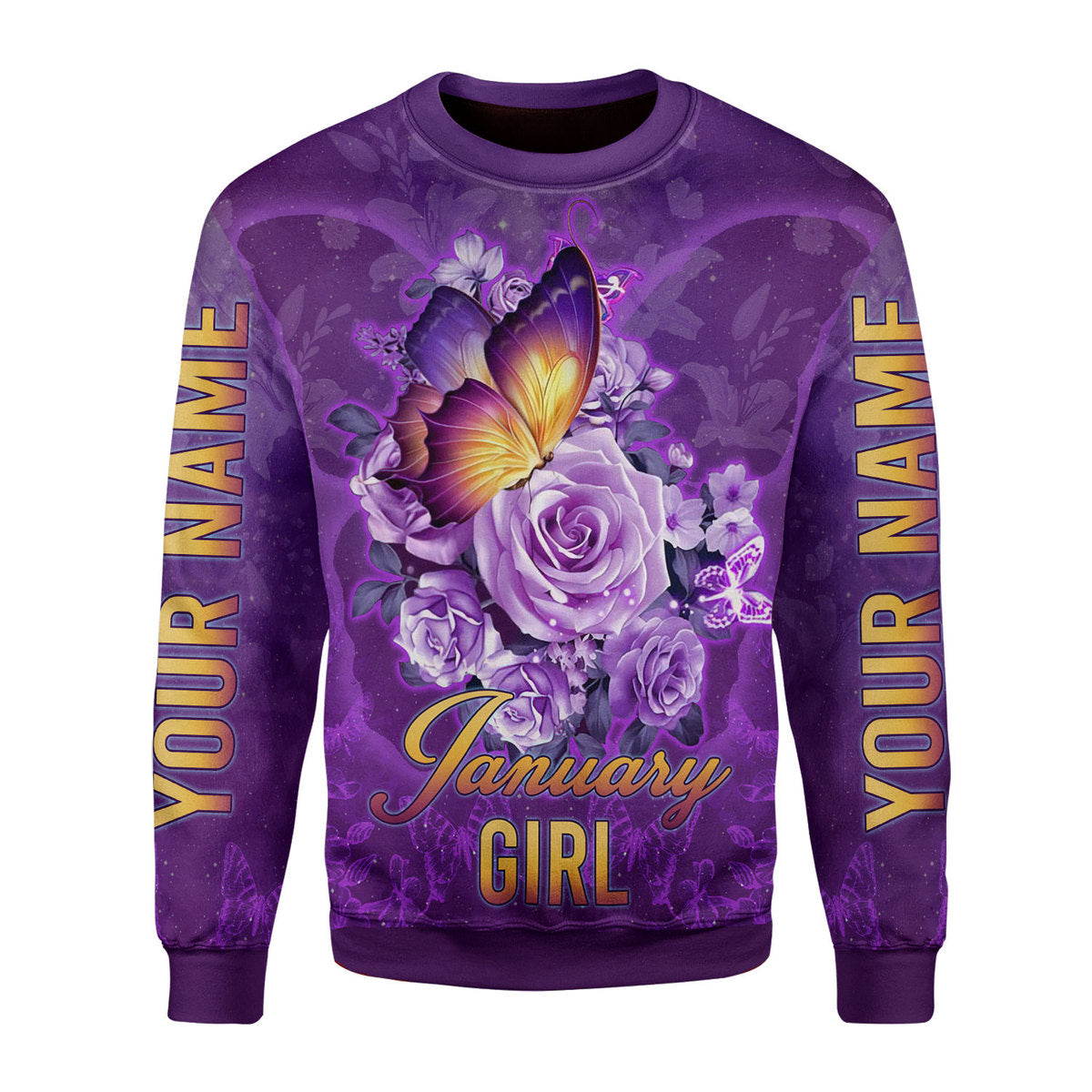 CustomsPig Personalized Tops January Girl  All Over Printed